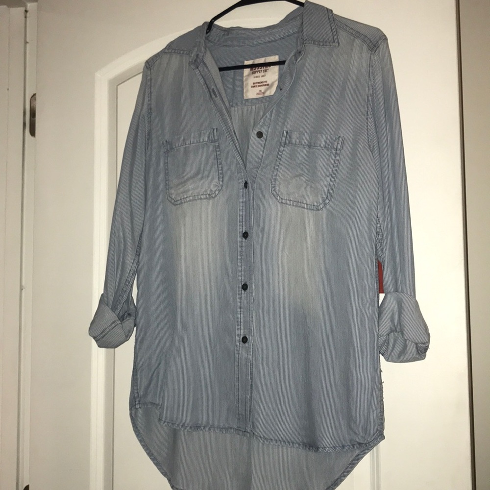 Blue button down